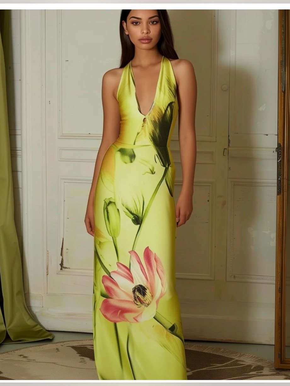 Nwt Jw Pei Floral Satin Halter Dress